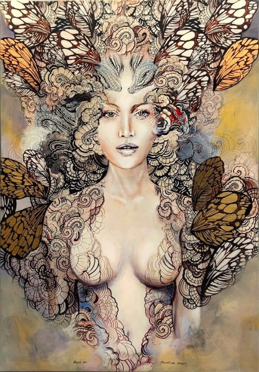 Freewolna Carmen Beige, 70x100, technika mieszana, Maggie Piu.jpg