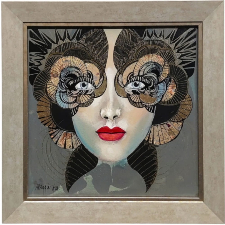 Minipiu XVII – Obraz 30×30 cm, Akryl na Płótnie, w Ramie 37,5×37,5 cm, Maggie Piu.jpg