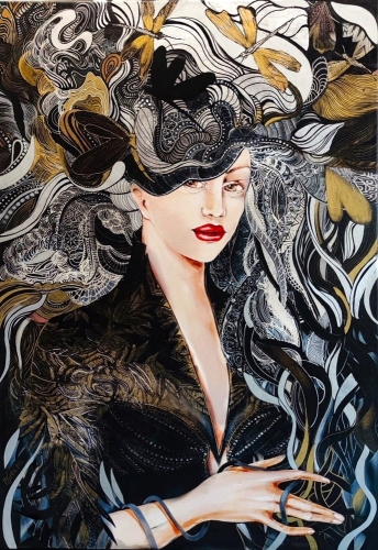 Igły Aleksandra, 70x100 cm, technika mieszana, Maggie Piu.jpg