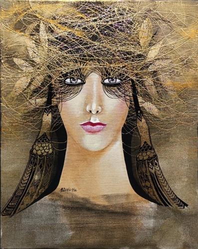 Żona Priama, 40x50 cm, akryl na płótnie, Maggie Piu, 2026.jpg