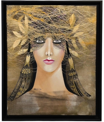 Żona Priama, 40x50 cm, akryl na płótnie, Maggie Piu, rama american box, white board.jpg