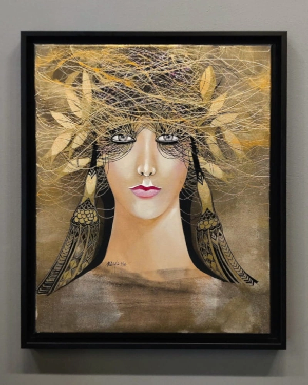 Żona Priama, 40x50 cm, akryl na płótnie, Maggie Piu, rama american box.jpg