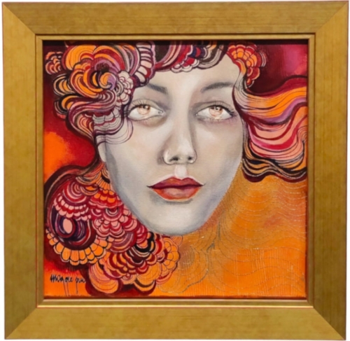 Minipiu XVIII– Obraz 30×30 cm, Akryl na Płótnie, w Ramie 37,5×37,5 cm, Maggie Piu, 2026.jpg