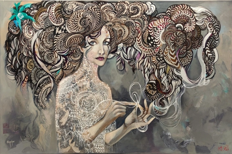 Wszystko albo nić, 120x80 cm, akryl na płótnie, Maggie Piu, 2026.jpg