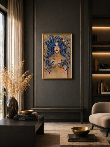 obraz Maggie Piu, Goplana II, 60x90 cm, akryl na płótnie - we wnętrzu -2.jpg