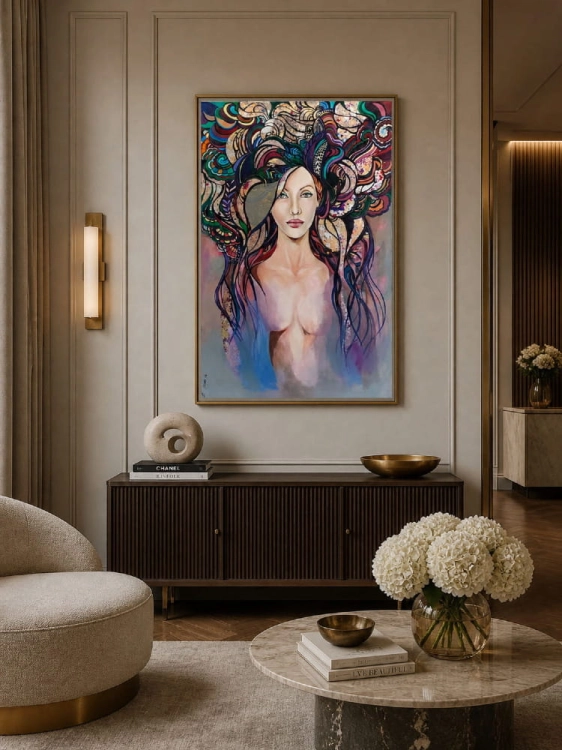 obraz Maggie Piu Neurosirena, 60x90 cm, akryl na płótnie - we wnętrzu - 1.jpg