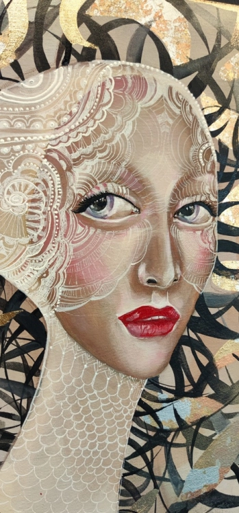 Leukotea, 40x50 cm, akryl na płótnie, detal-1, Maggie Piu.jpg