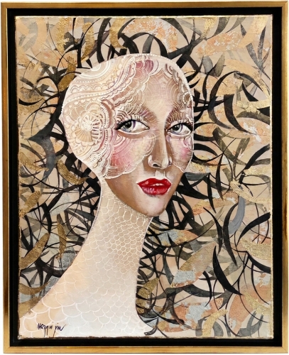 Leukotea, 40x50 cm, akryl na plótnie, Maggie Piu, obraz w ramie american box 44x54, board.jpg
