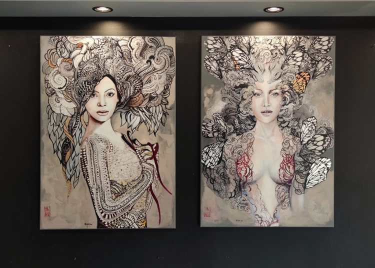 Madame Butterfly, Freewolna Carmen - Taupe - 70x100 - technika mieszana - galeria_2.jpg