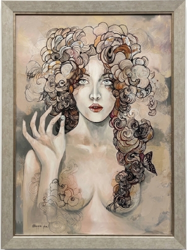 Psyche, 50x70 cm, akryl na płótnie, Maggie Piu, silver frame.jpg