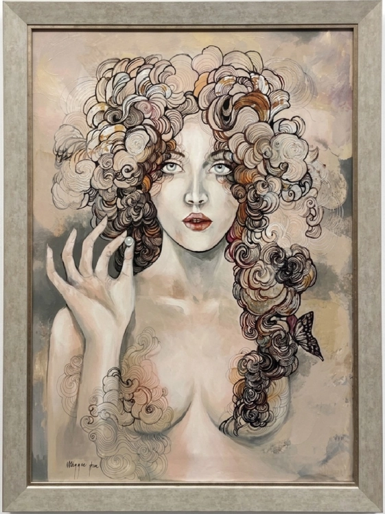 Psyche, 50x70 cm, akryl na płótnie, Maggie Piu, silver frame.jpg