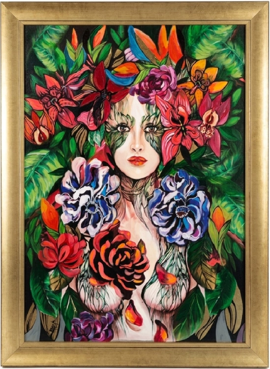 Amissa, 70x100 cm, technika mieszana, rama złota.jpg