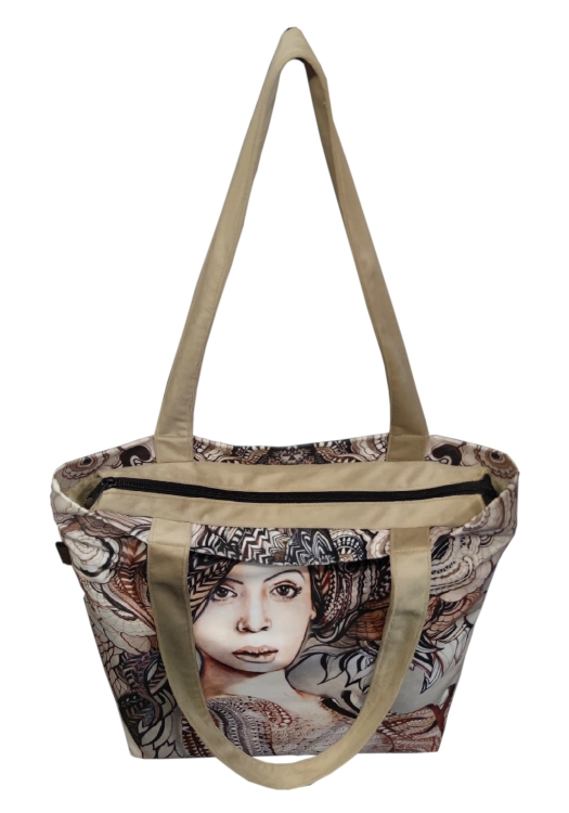 shoper Madame Butterfly Beige II plus, tote bag, zamek.jpg