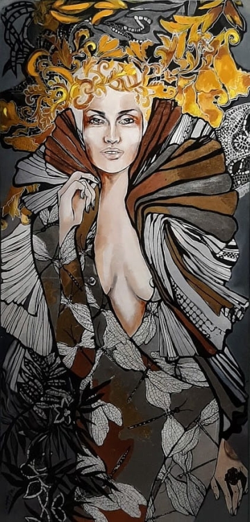 obraz Maggie Piu, Lady Ważka i Giani, 70x150 cm, giclee.jpg
