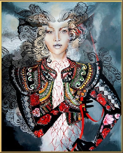 plakat Maggie Piu, Carmen, rama alu złota 40x50cm.jpg