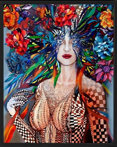 plakat Maggie Piu, Freewolna Pastereczka, 40x50cm w ramie basic 42x52.jpg