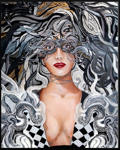 plakat Maggie Piu, Kruki Balmaina, rama aluminiowa czarna 40x50cm.jpg