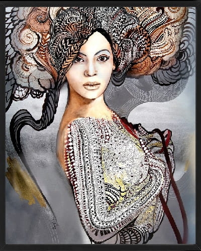 plakat Maggie Piu, Madame Butterfly B., 40x50cm w ramie basic 42x52.jpg
