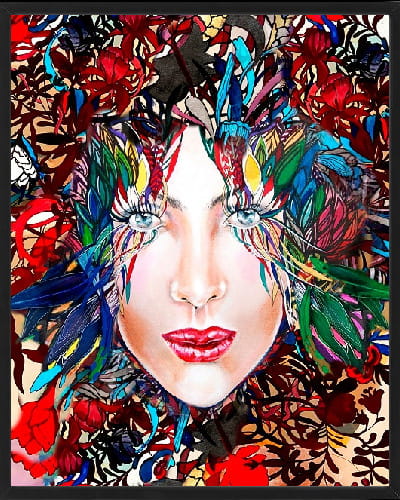 plakat Maggie Piu, Medusa Multicolor, 40x50cm w ramie basic 42x52.jpg