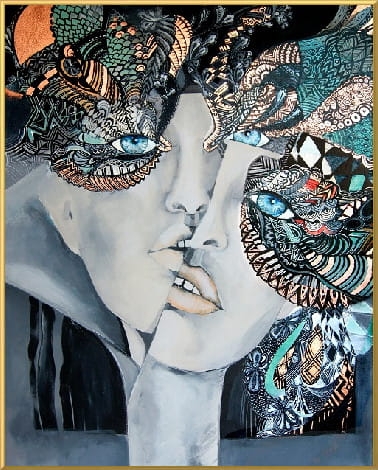 plakat Maggie Piu, Mistrz i Małgorzata, rama alu złota 40x50cm.jpg