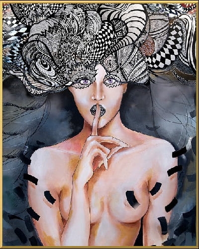 plakat Maggie Piu, Pożegnanie Aleksandra-3, rama alu złota 40x50cm.jpg