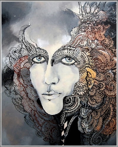 plakat Maggie Piu, Anna B., 40x50 cm, rama alu srebrna 41x51 cm.jpg