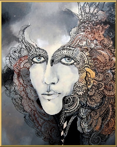 plakat Maggie Piu, Anna B., 40x50 cm, rama alu złota 40x50 cm.jpg