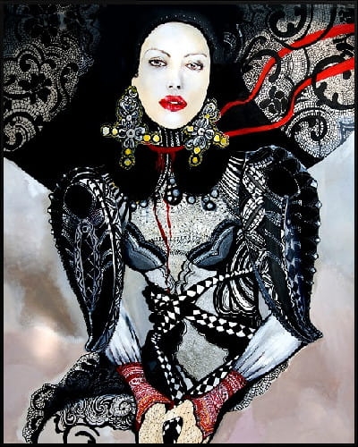 plakat Maggie Piu, Anna Bolena, 40x50 cm, rama alu czarna 41x51 cm.jpg