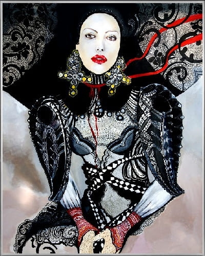 plakat Maggie Piu, Anna Bolena, 40x50 cm, rama alu srebrna 41x51 cm.jpg