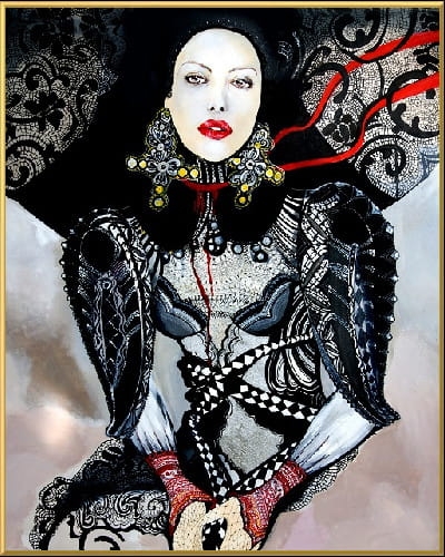 plakat Maggie Piu, Anna Bolena, 40x50 cm, rama alu złota 40x50 cm.jpg