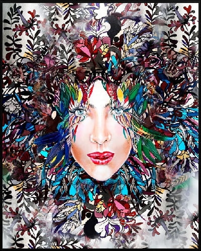 plakat Maggie Piu, Blue Velvet, 40x50 cm, rama alu czarna 41x51 cm.jpg