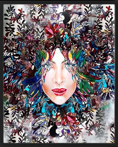 plakat Maggie Piu, Blue Velvet, 40x50 cm, rama basic czarna 42x52 cm.jpg