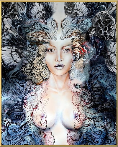 plakat Maggie Piu, Freewolna Carmen III, 40x50 cm, rama alu złota 41x51 cm.jpg