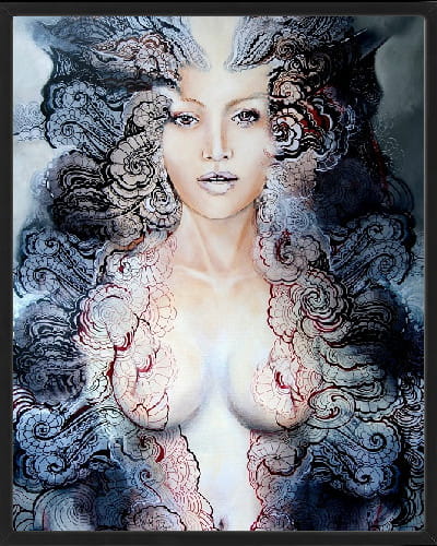 plakat Maggie Piu, Freewolna Carmen Koronka, 40x50 cm, rama basic czarna 42x52 cm.jpg