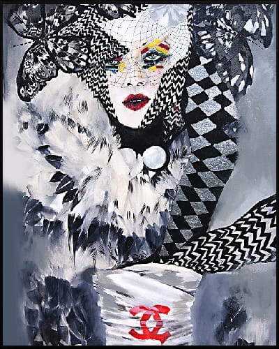 plakat Maggie Piu, Coco Fashion Games, 40x50 cm, rama alu czarna 41x51 cm.jpg