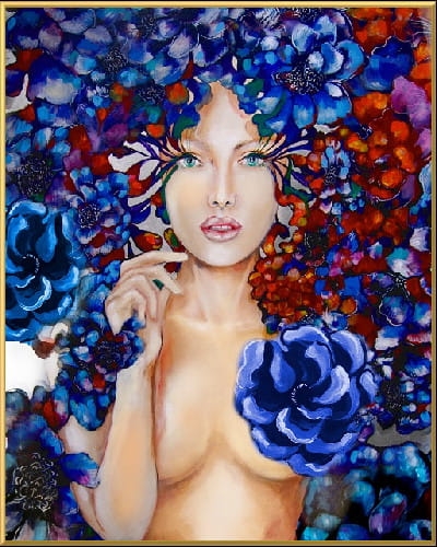 plakat Maggie Piu, Cupido, 40x50 cm, rama alu złota 41x51 cm.jpg