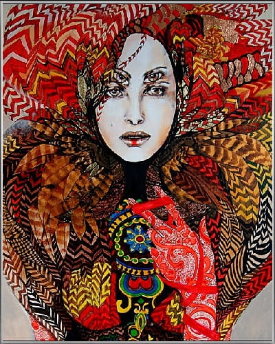 plakat Maggie Piu, Elektra, 40x50 cm, rama alu srebrna 41x51 cm.jpg