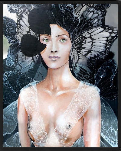 plakat Maggie Piu, Freewolna Butterfly, 40x50 cm, rama basic czarna 42x52 cm.jpg