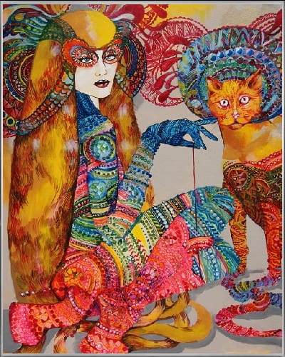 plakat Maggie Piu, Ina z Rudolfem, 40x50 cm, rama alu srebrna 41x51 cm.jpg