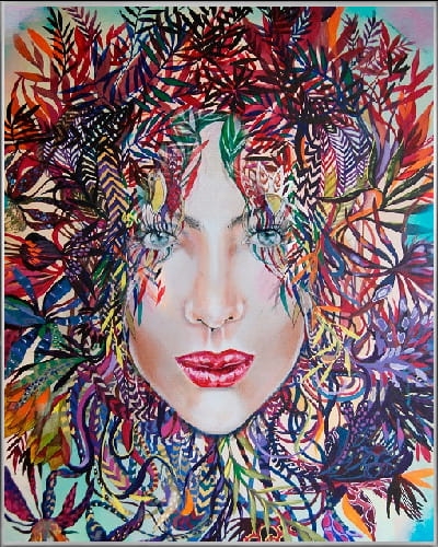 plakat Maggie Piu, Medusa Kolor 2, 40x50 cm, rama alu srebrna 41x51 cm.jpg
