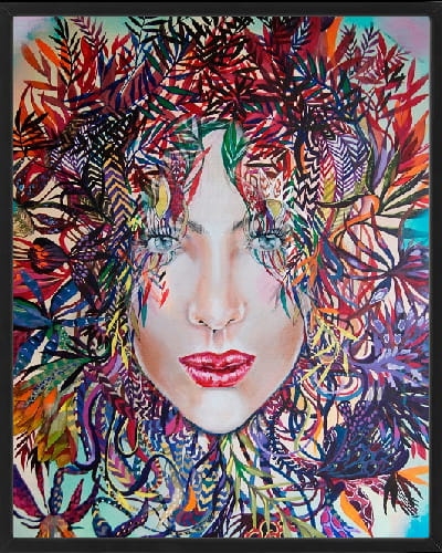 plakat Maggie Piu, Medusa Kolor 2, 40x50 cm, rama basic czarna 42x52 cm.jpg