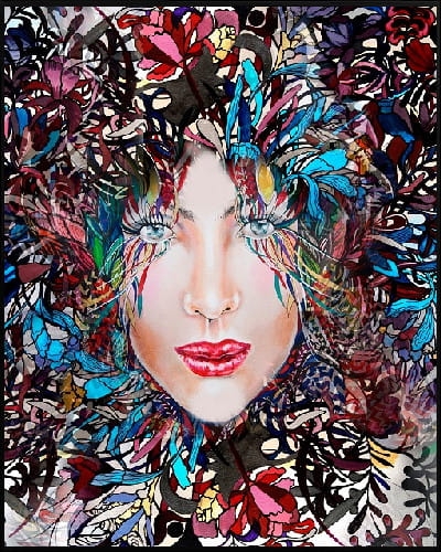plakat Maggie Piu, Medusa Kolor 3, 40x50 cm, rama alu czarna 41x51 cm.jpg