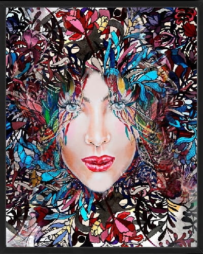 plakat Maggie Piu, Medusa Kolor 3, 40x50 cm, rama basic czarna 42x52 cm.jpg