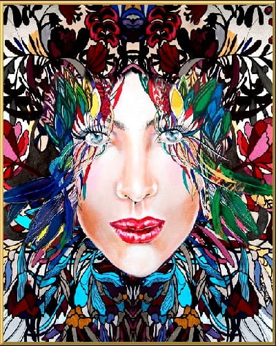 plakat Maggie Piu, Medusa Kolor 5, 40x50 cm, rama alu złota 41x51 cm.jpg