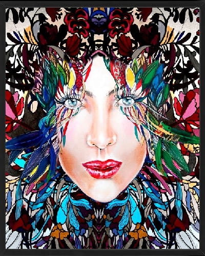 plakat Maggie Piu, Medusa Kolor 5, 40x50 cm, rama basic czarna 42x52 cm.jpg