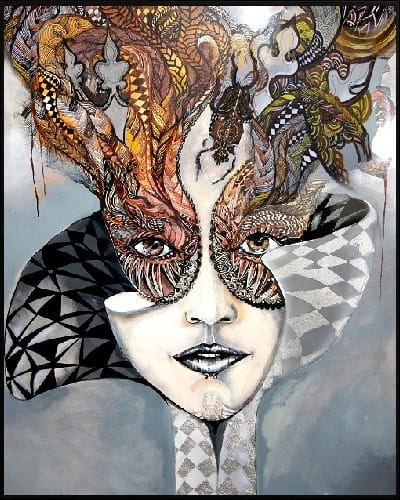 plakat Maggie Piu, Królowa Margot, 40x50 cm, rama alu czarna 41x51 cm.jpg