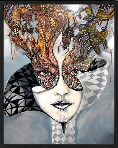 plakat Maggie Piu, Królowa Margot, 40x50 cm, rama basic czarna 42x52 cm.jpg