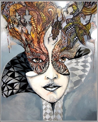 plakat Maggie Piu, Królowa Margot, 40x50, rama alu srebrna 41x51 cm.jpg