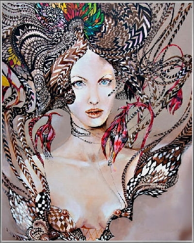 plakat Maggie Piu, Kundry 1, 40x50 cm, rama alu srebrna 41x51 cm.jpg