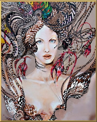 plakat Maggie Piu, Kundry 1, 40x50 cm, rama alu złota 41x51 cm.jpg